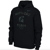 Nike Michigan State Spartans Mens Black Camo Veterans Day Long Sleeve Hoodie - Pro Jersey Sports