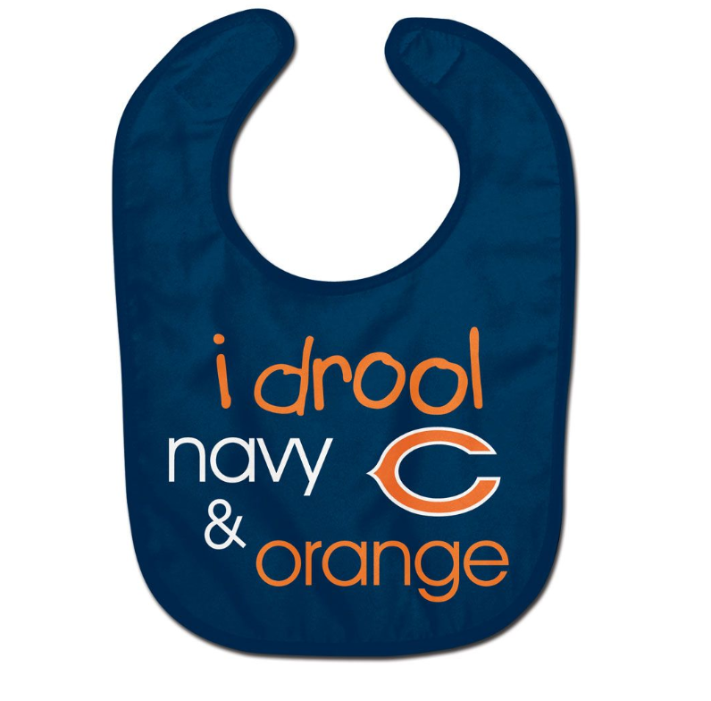 Chicago Bears "I Drool Navy & Orange" All Pro Baby Bib