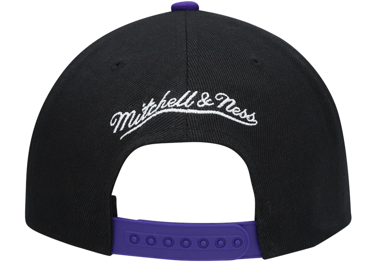 Men's Los Angeles Lakers Mitchell & Ness Black/Purple NBA Patches 2 Tone Snapback Adjustable Hat