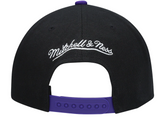 Men's Los Angeles Lakers Mitchell & Ness Black/Purple NBA Patches 2 Tone Snapback Adjustable Hat - Pro Jersey Sports