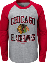 Youth Chicago Blackhawks Long Sleeve Raglan T-Shirt - Pro Jersey Sports