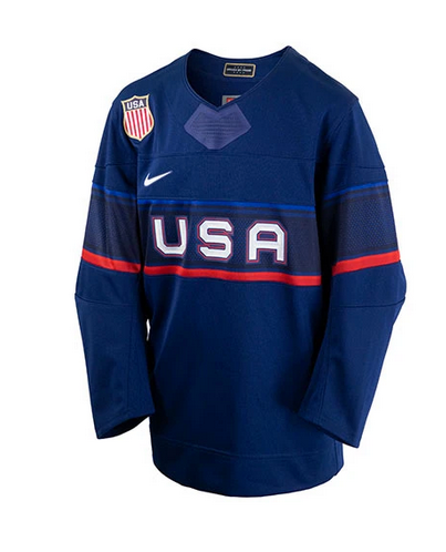 Youth USA Hockey Nike Olympic Navy Replica Jersey