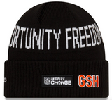 Men's New Era Black Chicago Bears Team Social Justice Cuffed Knit Hat-Bearhead - Pro Jersey Sports