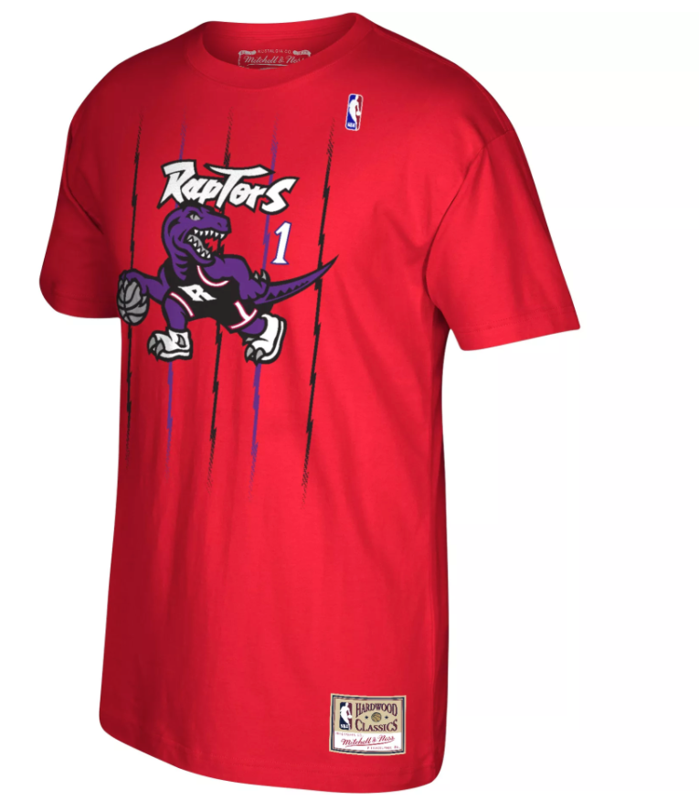Men's Toronto Raptors Tracy McGrady Mitchell & Ness Red Reload Name & Number T-Shirt