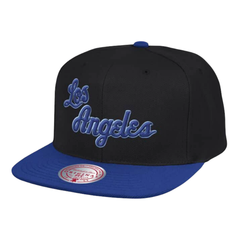 Los Angeles Lakers Mitchell & Ness Hardwood Classics Reload 2.0 Snapback Hat - Black/Blue