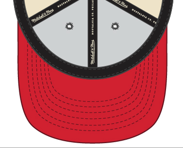 Chicago Bulls Mitchell & Ness Hardwood Classics Natural 2 Tone Snapback Hat- Cream/Red