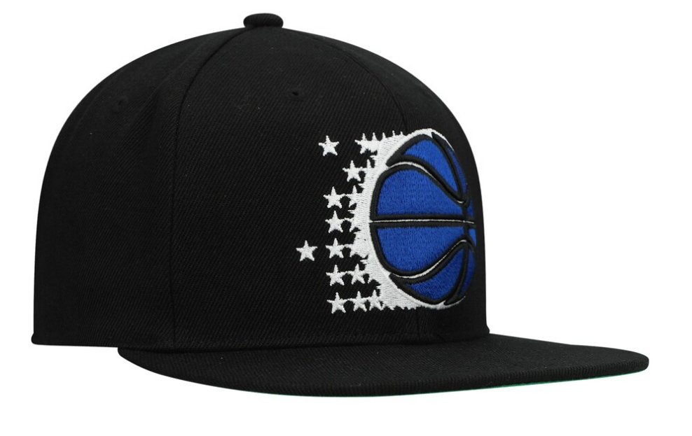 Men's Mitchell & Ness Orlando Magic Basic Core Black Snapback Adjustable Hat