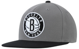 Men's Brooklyn Nets Mitchell & Ness Two-Tone Wool Snapback Hat - Gray/Black - Pro Jersey Sports