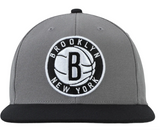 Men's Brooklyn Nets Mitchell & Ness Two-Tone Wool Snapback Hat - Gray/Black - Pro Jersey Sports