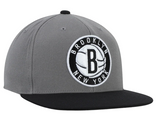 Men's Brooklyn Nets Mitchell & Ness Two-Tone Wool Snapback Hat - Gray/Black - Pro Jersey Sports