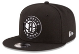 Men's Brooklyn Nets New Era Black Official Team Color 9FIFTY Adjustable Snapback Hat - Pro Jersey Sports
