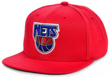Men's New Jersey Nets Mitchell & Ness Red Basic Core Snapback Hat - Pro Jersey Sports