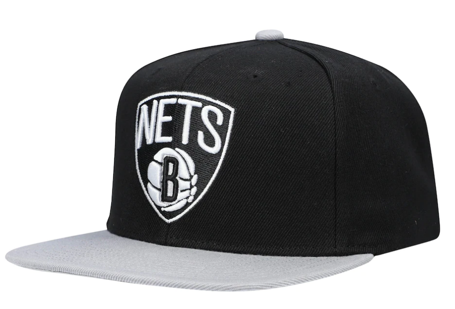 Men's Brooklyn Nets Mitchell & Ness Core Basic Snapback Hat - Black/Grey