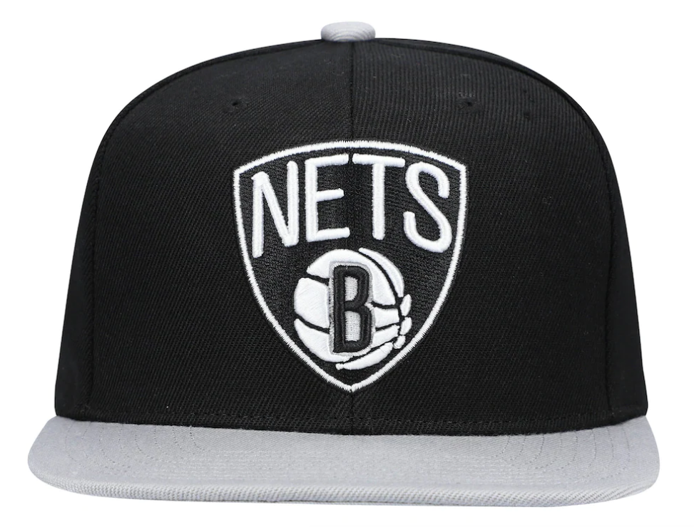 Men's Brooklyn Nets Mitchell & Ness Core Basic Snapback Hat - Black/Grey