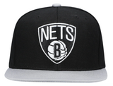 Men's Brooklyn Nets Mitchell & Ness Core Basic Snapback Hat - Black/Grey - Pro Jersey Sports