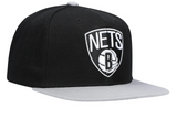 Men's Brooklyn Nets Mitchell & Ness Core Basic Snapback Hat - Black/Grey - Pro Jersey Sports