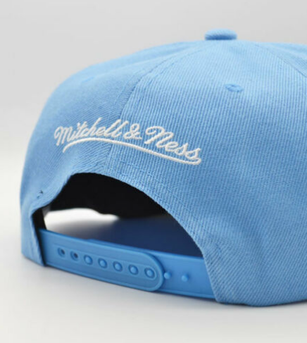 Men's Mitchell & Ness Houston Rockets Hardwood Classics Sky Blue Adjustable Snapback Hat