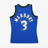 Men's Minnesota Timberwolves Stephon Marbury Mitchell & Ness Blue Hardwood Classics Swingman Jersey - Pro Jersey Sports