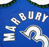 Men's Minnesota Timberwolves Stephon Marbury Mitchell & Ness Blue Hardwood Classics Swingman Jersey - Pro Jersey Sports