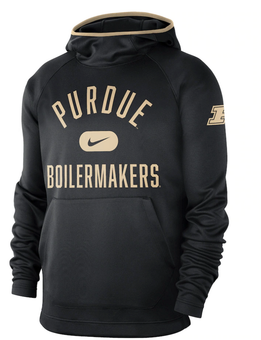 Purdue Boilermakers Nike Basketball Spotlight Performance Raglan Pullover Hoodie - Black
