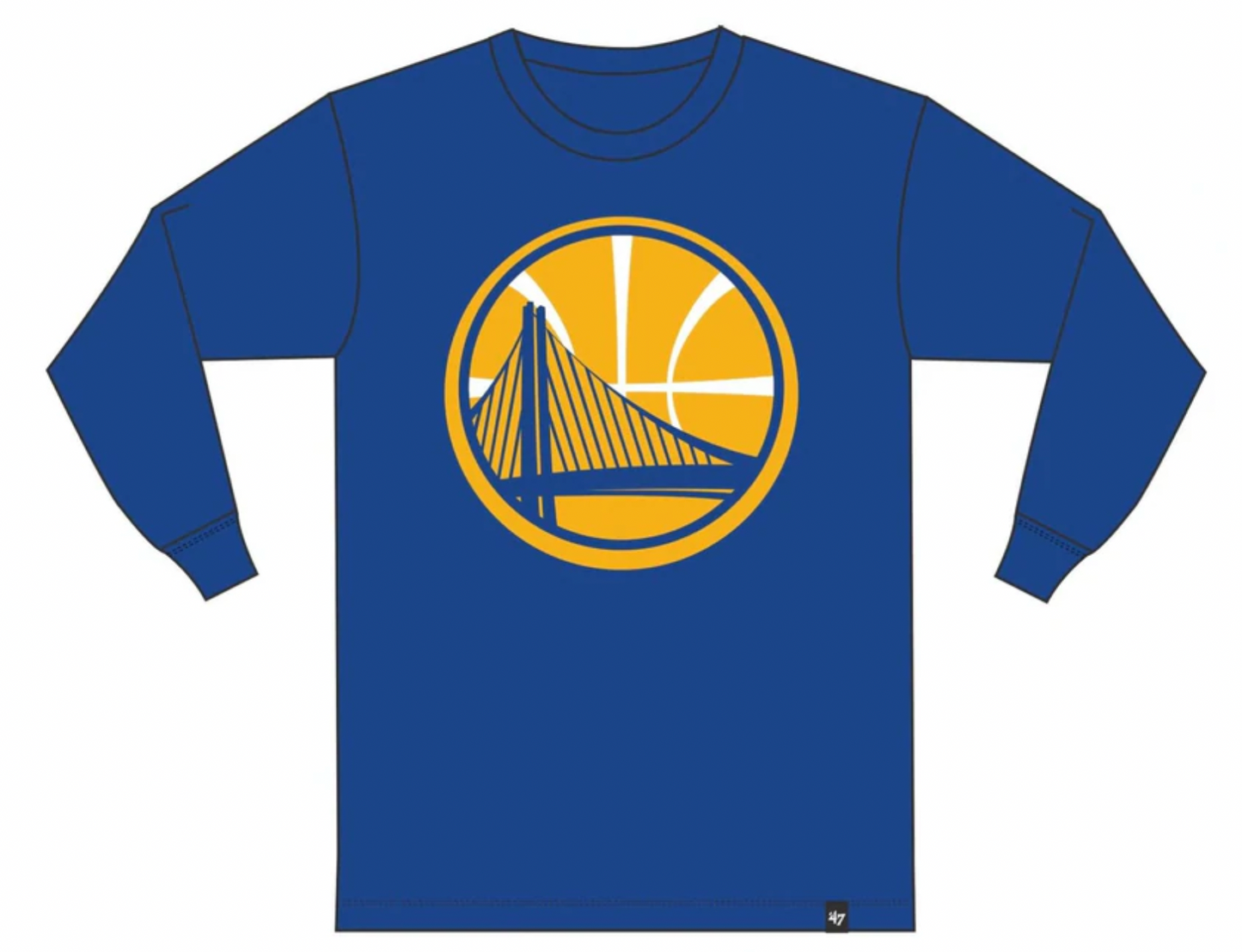 Men's Golden State Warriors Super Rival Long Sleeve Tee By ’47 Brand