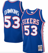 Men's Mitchell & Ness Darryl Dawkins Royal Philadelphia 76ers 1976-77 Hardwood Classics Swingman Player Jersey - Pro Jersey Sports
