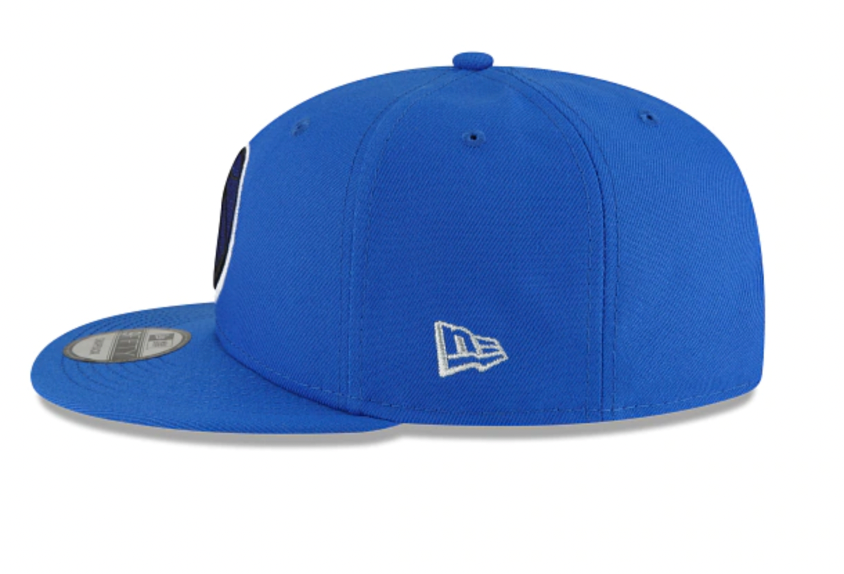 Mens Dallas Mavericks NBA 2022 Back Half New Era Blue 9FIFTY Snapback Hat