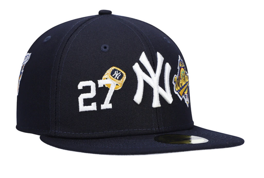 New York Yankees 27 Time World Series Champions Edition Navy New Era 59FIFTY Fitted Hat - Pro Jersey Sports