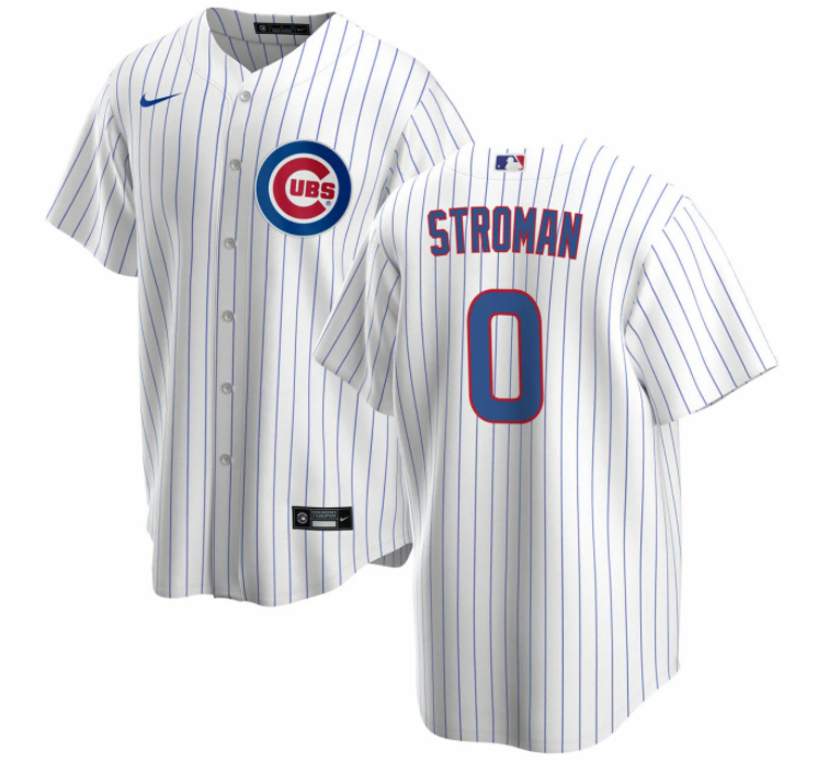 NIKE Men's Chicago Cubs Marcus Stroman White Home Premium Stitch Replica Jersey