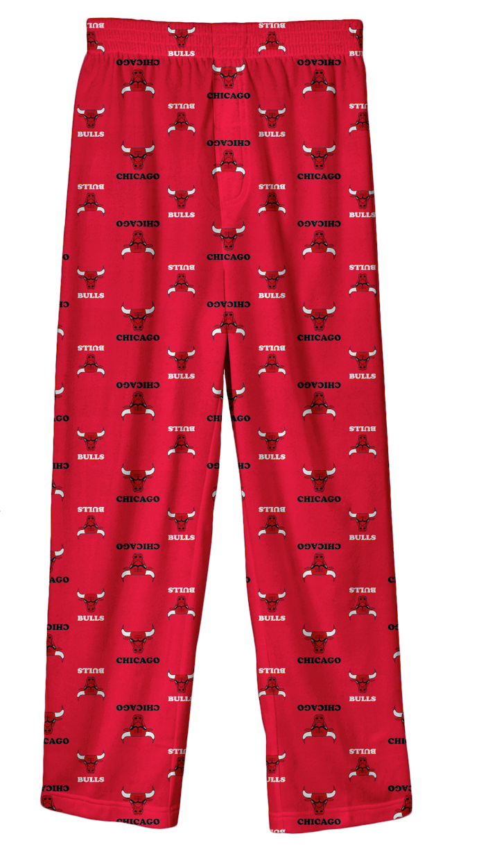 Youth Chicago Bulls Logo Red Pajama Pants