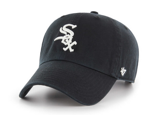 Men's Chicago White Sox Black Clean Up Adjustable Hat By '47 Brand