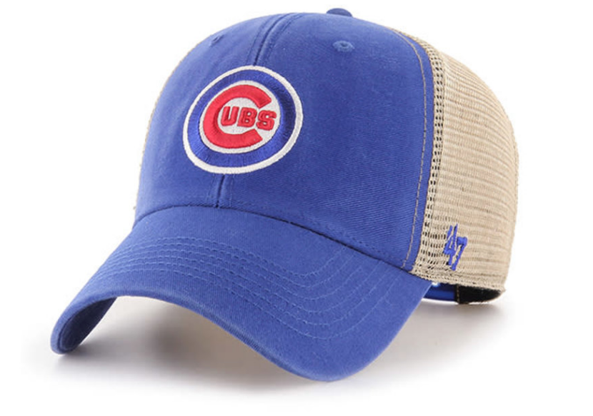 Chicago Cubs Bullseye Logo Flagship Wash '47 Brand Adjustable Mesh Back Hat
