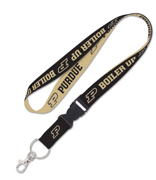 Purdue Boilermakers Double Sided Lanyard With Detachable Buckle By Wincraft