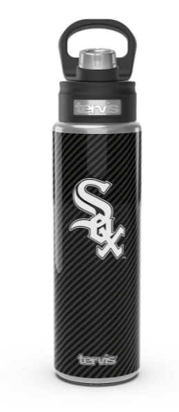 Chicago White Sox ™Carbon Fiber 24 oz Stainless Steel Wide Mouth Water Bottle