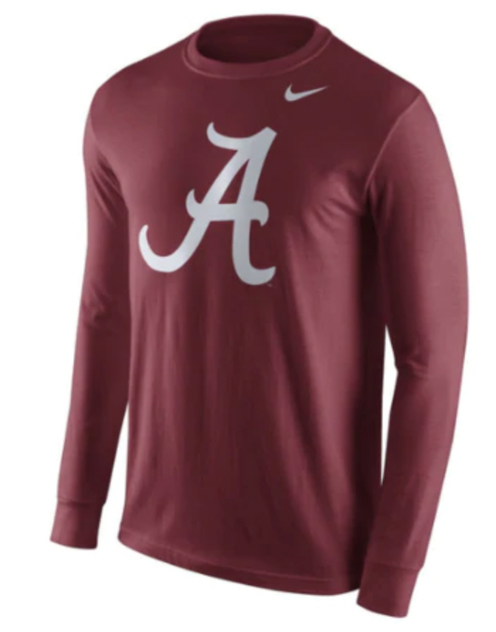 Alabama Crimson Tide Nike School Logo Performance Long Sleeve T-Shirt