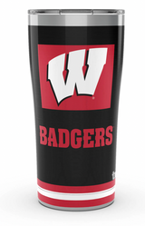 Wisconsin Badgers™ Blocked 20 oz. Stainless Steel Tumbler - Pro Jersey Sports