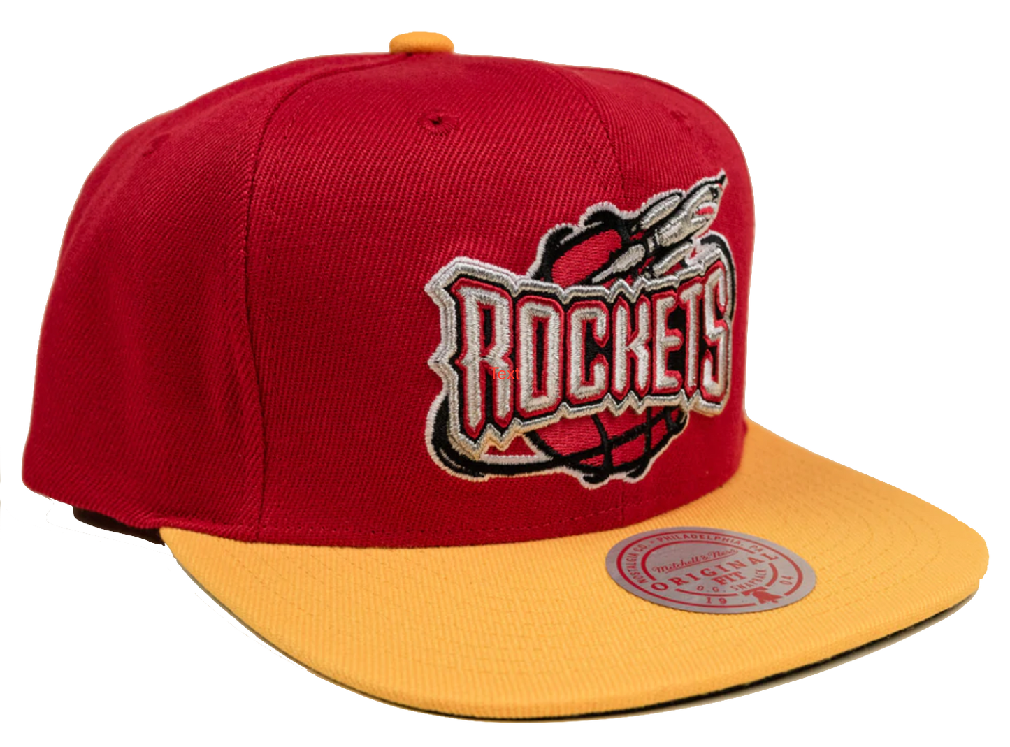 Houston Rockets Mitchell & Ness Hardwood Classics Reload 2.0 Snapback Hat - Red/Yellow