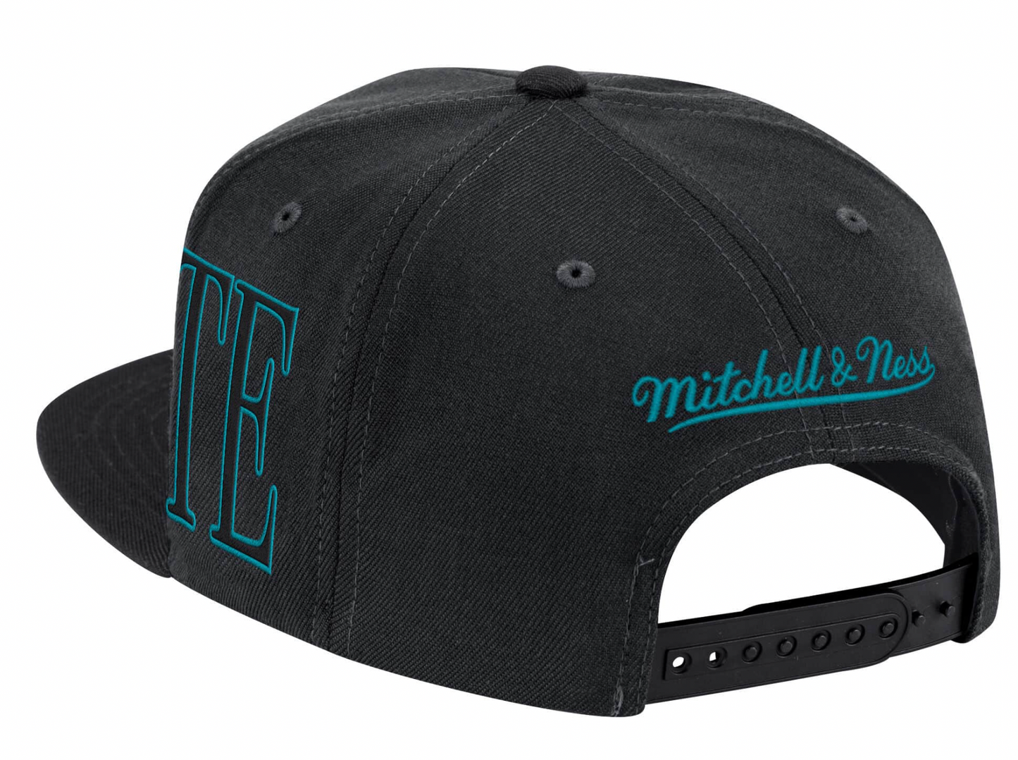 Charlotte Hornets Mitchell & Ness Winner Circle Black Snapback Hat