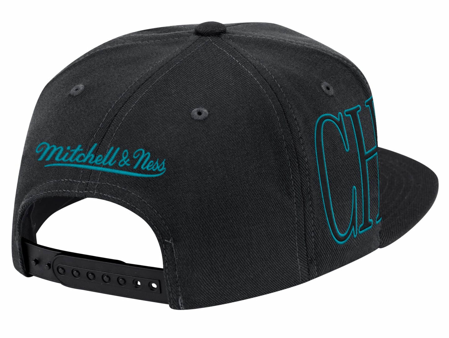 Charlotte Hornets Mitchell & Ness Winner Circle Black Snapback Hat