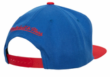 Detroit Pistons Mitchell & Ness Hardwood Classics Reload 2.0 Snapback Hat - Royal/Red - Pro Jersey Sports