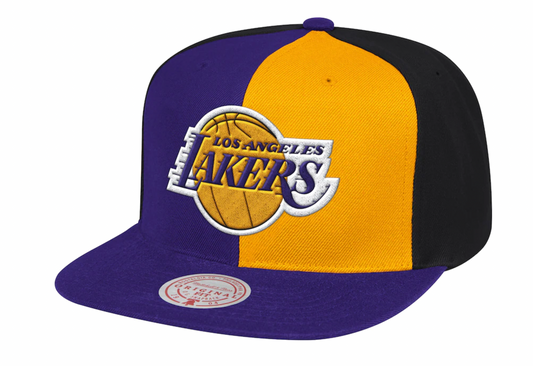 Men's Los Angeles Lakers Mitchell & Ness NBA Pinwheel Snapback Hat