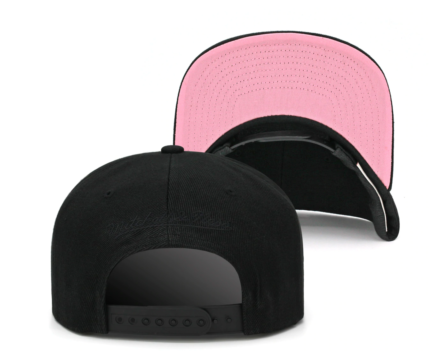Los Angeles Lakers Mitchell & Ness Tonal Black Pink Moon Snapback Hat