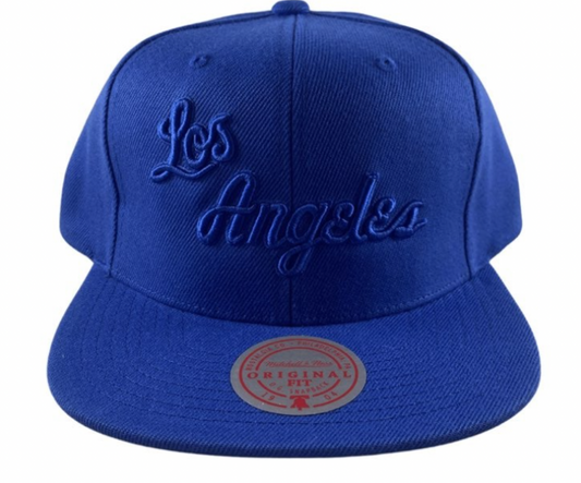 Los Angeles Lakers Mitchell & Ness Tonal Eclipse Snapback Hat- Blue