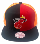 Men's Miami Heat Mitchell & Ness NBA Pinwheel Snapback Hat - Pro Jersey Sports