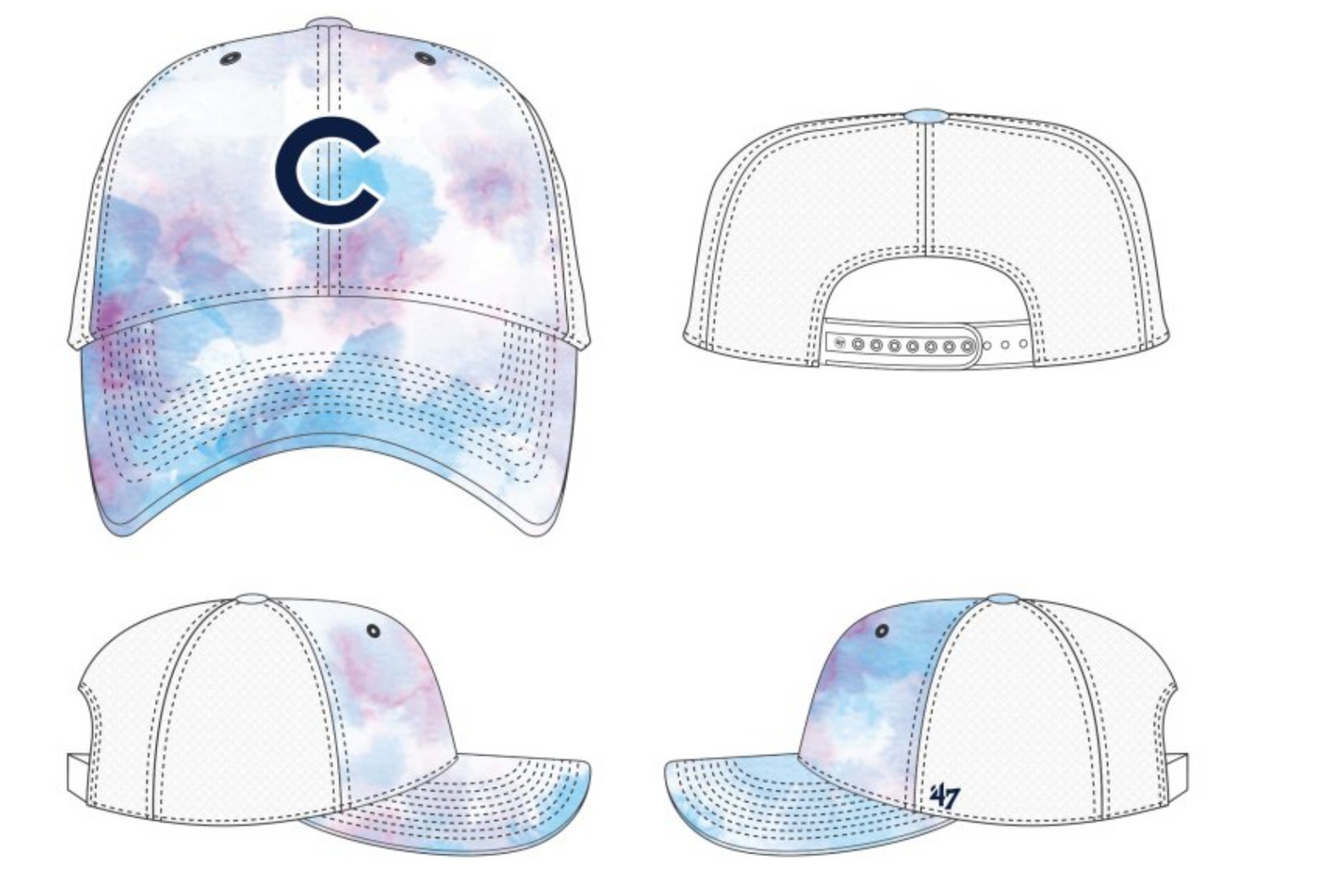 Chicago Cubs Womens White Casey MVP Adjustable Cap by ’47 Brand