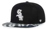 Chicago White Sox MLB Black Truckin Tie Dye '47 Brand Captain Snapback Hat - Pro Jersey Sports