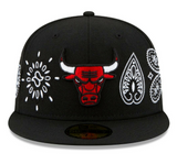 Chicago Bulls New Era Paisley Elements 59FIFTY Fitted Hat - Black - Pro Jersey Sports