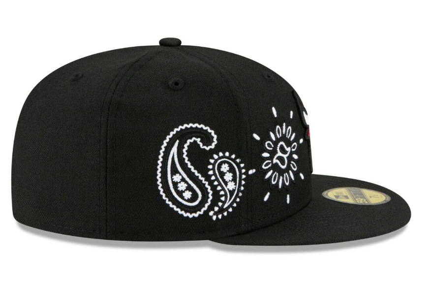 Chicago Bulls New Era Paisley Elements 59FIFTY Fitted Hat - Black