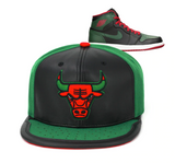 Chicago Bulls Day One Black/ Red/ Kelly Green Mitchell & Ness Snapback Hat - Pro Jersey Sports