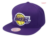 Mens NBA Los Angeles Lakers Purple Team Ground Snapback Hat By Mitchell And Ness - Pro Jersey Sports